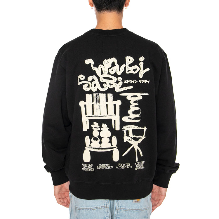 Embrace Imperfaction Sweat Black - Felpa Uomo Nera<BR/><BR/><BR/><BR/><BR/><BR/><BR/><BR/><BR/> I036082.89.67-BLK . EDWIN 