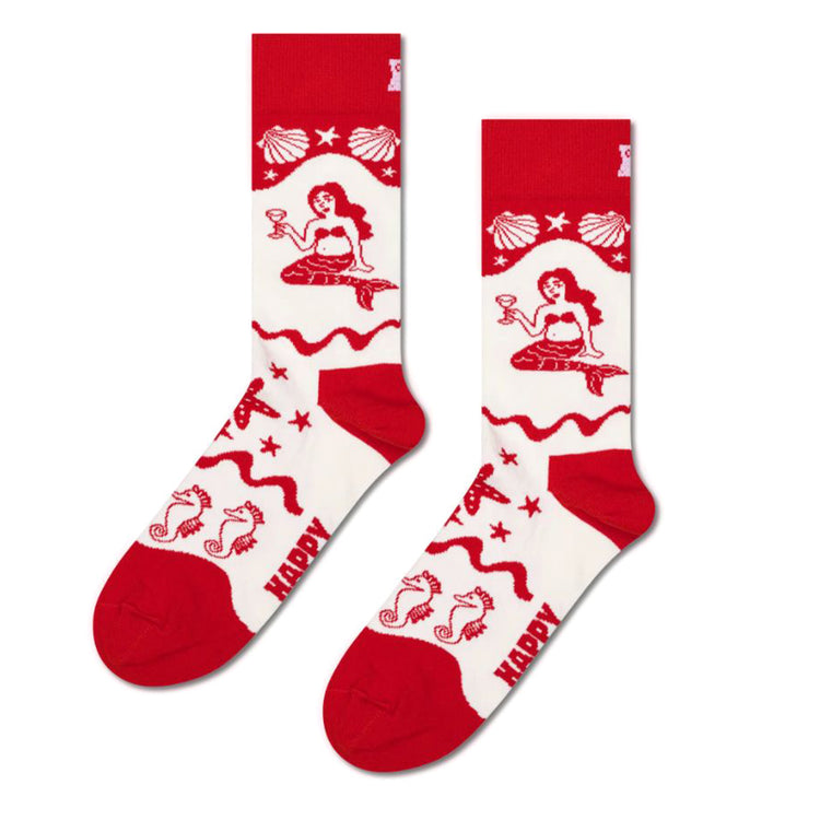 Happy Socks Mermaid Sock - Calzini Multicolore P002596-RED . HAPPY SOCKS 