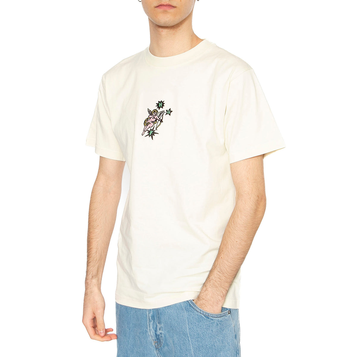 Cupid S/S Washed Tee Natural - Maglietta Girocollo Uomo Beige TS02404-NATUR . HUF 