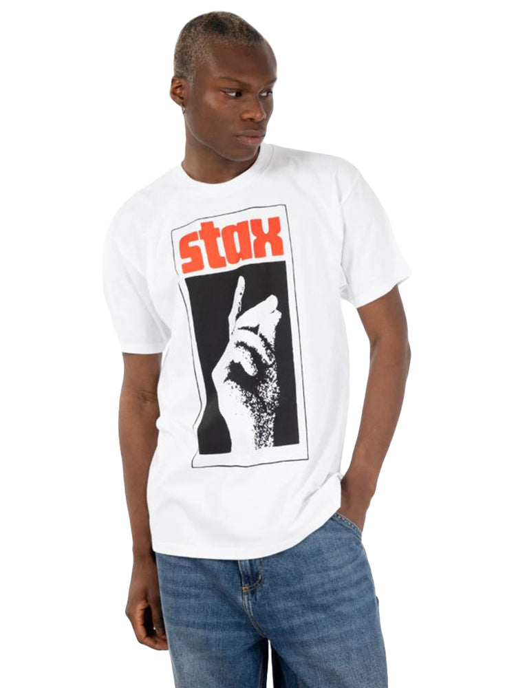HUF STAX SNAP T-SHIRT WHITE - Maglietta Girocollo Uomo Bianca TS02407 . HUF 