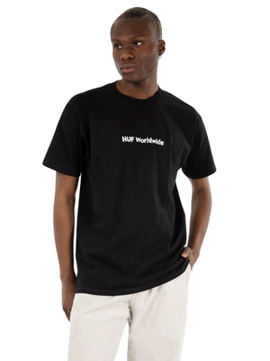 HUF MERIDA T-SHIRT BLACK - Maglietta Girocollo Uomo Nera TS02410 . HUF 