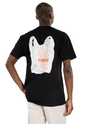 HUF MERIDA T-SHIRT BLACK - Maglietta Girocollo Uomo Nera TS02410 . HUF 