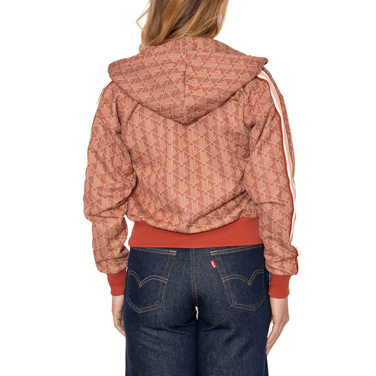 Sweatshirt GTI Hoody Brown - Felpa con Cappuccio Donna Marrone SF7606-GTI . LACOSTE 