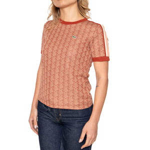 T-Shirt GTI Brown - Maglietta Girocollo Donna Marrone TF3244-GTI . LACOSTE 