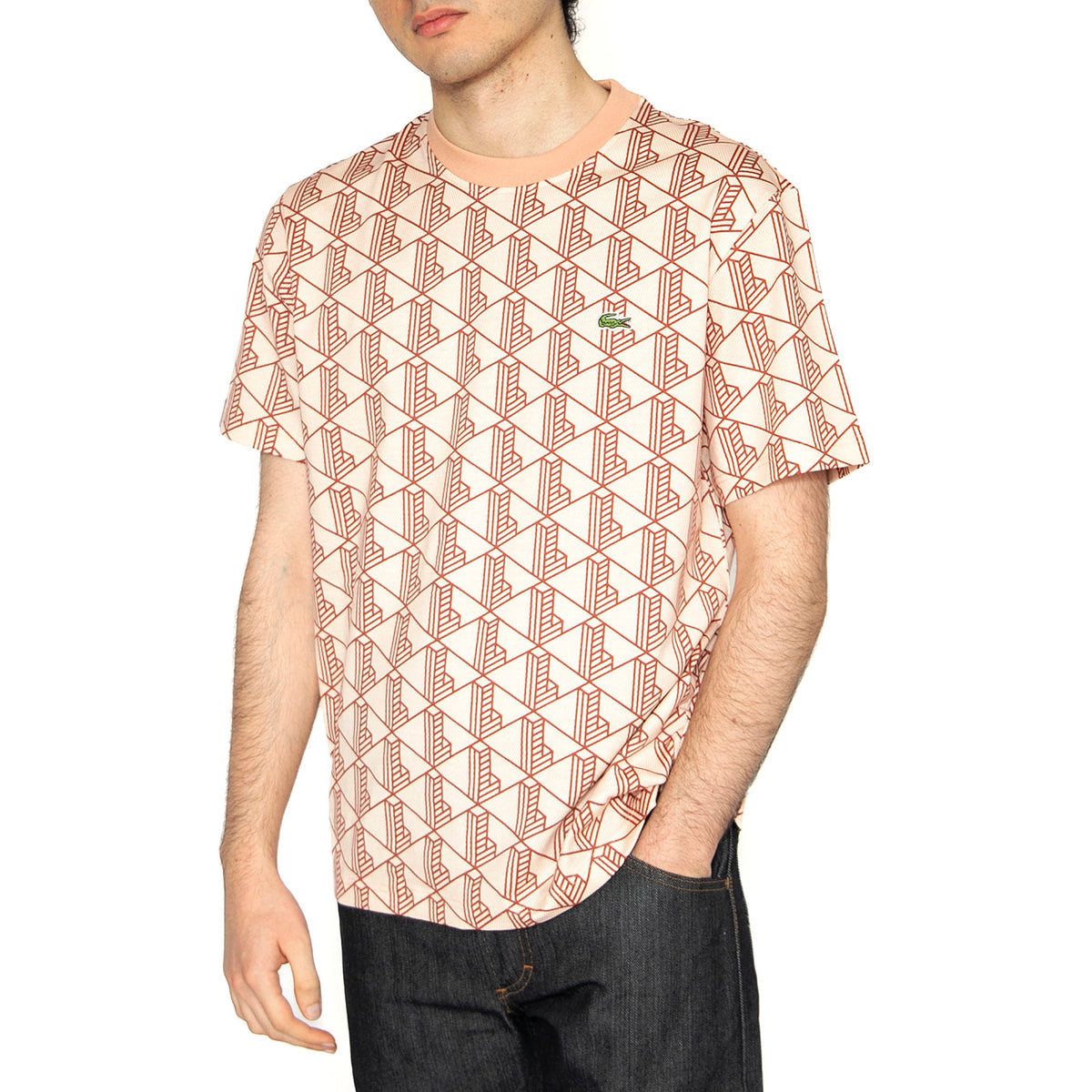 T-Shirt HDI - Maglietta Girocollo Uomo Multicolore TH2831-HDI . LACOSTE 