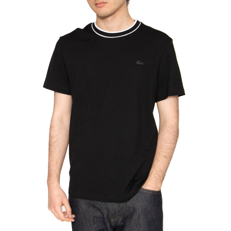 T-Shirt 031 Black - Maglietta Girocollo Uomo Nera TH8174-031 . LACOSTE 