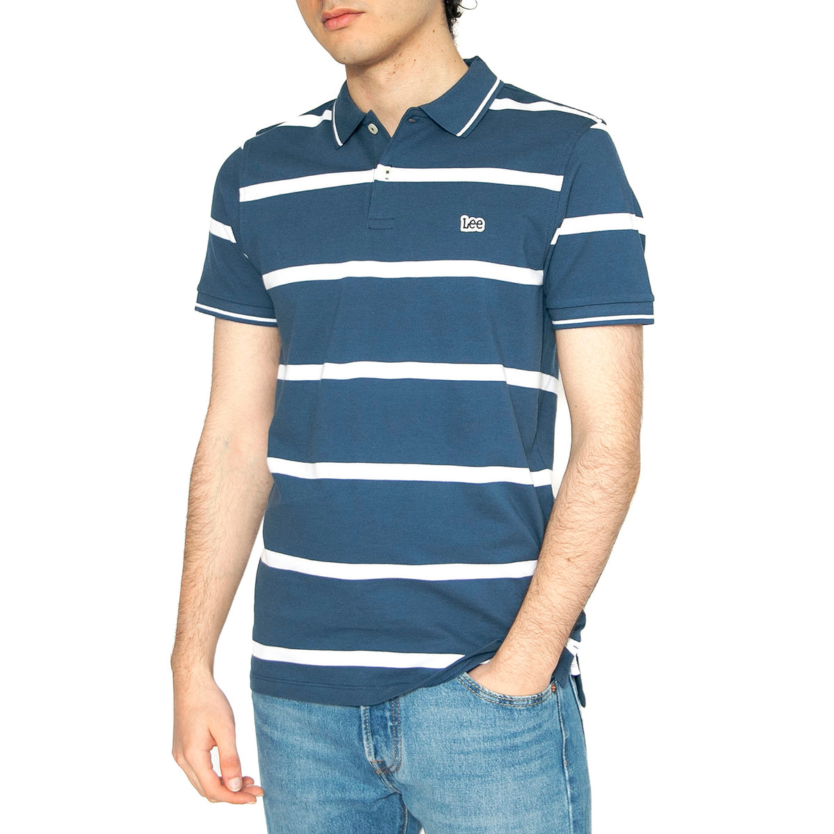 Piquet Polo Orion Stripe - Polo Uomo Blu 112363857 . LEE 