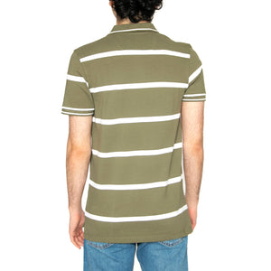Piquet Polo Mercantile Green Stripe - Polo Uomo Verde 112363858 . LEE 
