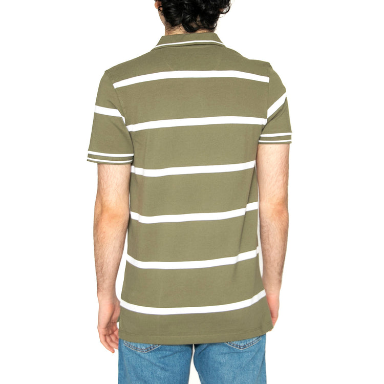 Piquet Polo Mercantile Green Stripe - Polo Uomo Verde 112363858 . LEE 
