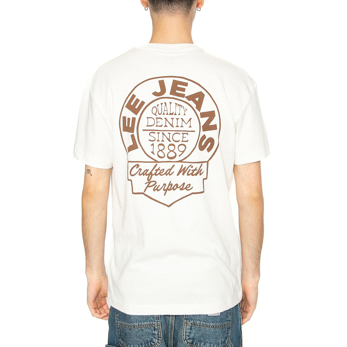Relaxed Tee Ecru - Maglietta Girocollo Uomo Bianca 112364544 . LEE 