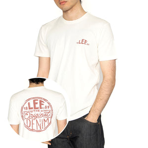 Regular Logo Tee Ecru - Maglietta Girocollo Uomo Bianca 112364552 . LEE 