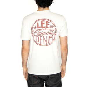 Regular Logo Tee Ecru - Maglietta Girocollo Uomo Bianca 112364552 . LEE 