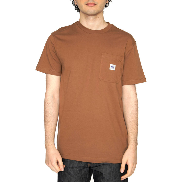 WW Pocket Tee Burlwood - Maglietta Girocollo Uomo Marrone 112364588 . LEE 