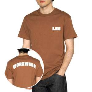 WW Graphic Tee Burlwood - Maglietta Girocollo Uomo Marrone 112364589 . LEE 