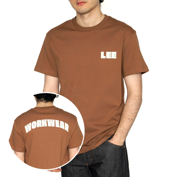 WW Graphic Tee Burlwood - Maglietta Girocollo Uomo Marrone 112364589 . LEE 
