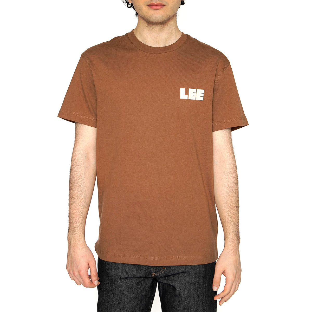 WW Graphic Tee Burlwood - Maglietta Girocollo Uomo Marrone 112364589 . LEE 