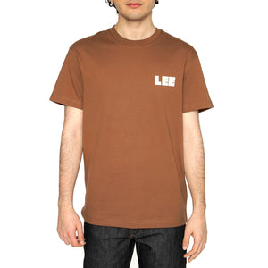 WW Graphic Tee Burlwood - Maglietta Girocollo Uomo Marrone 112364589 . LEE 
