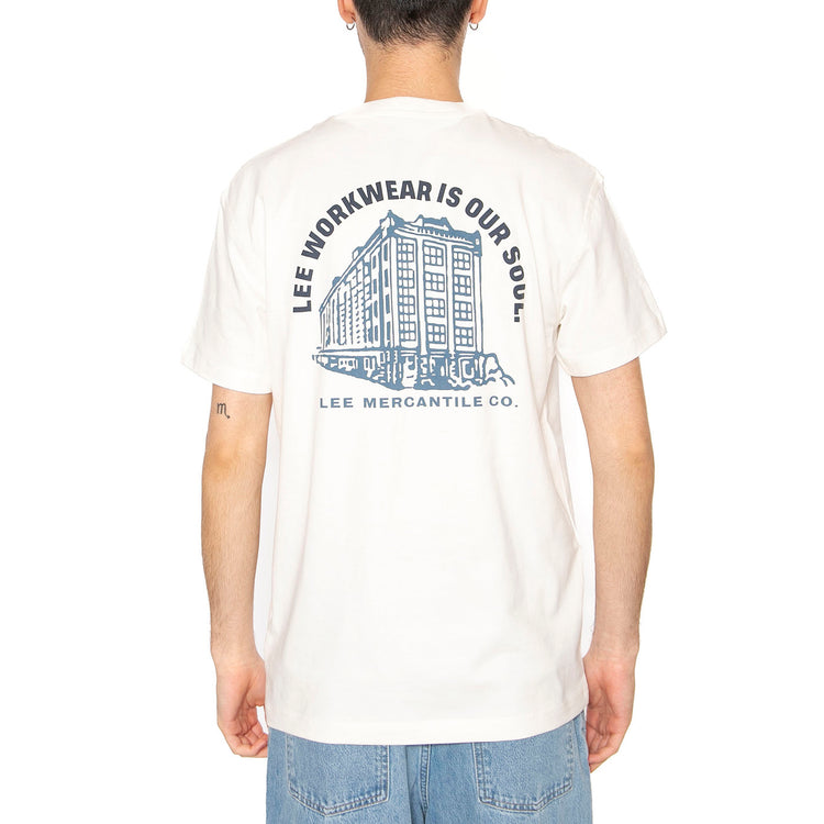 WW Graphic Tee Ecru - Maglietta Girocollo Uomo Bianca 112364590 . LEE 