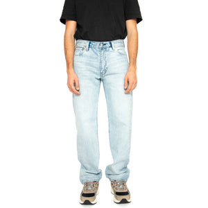 555 Relaxed Straight Baby Blu Essential - Pantaloni Denim Jeans Uomo Blu 000LO-0005 . LEVIS 