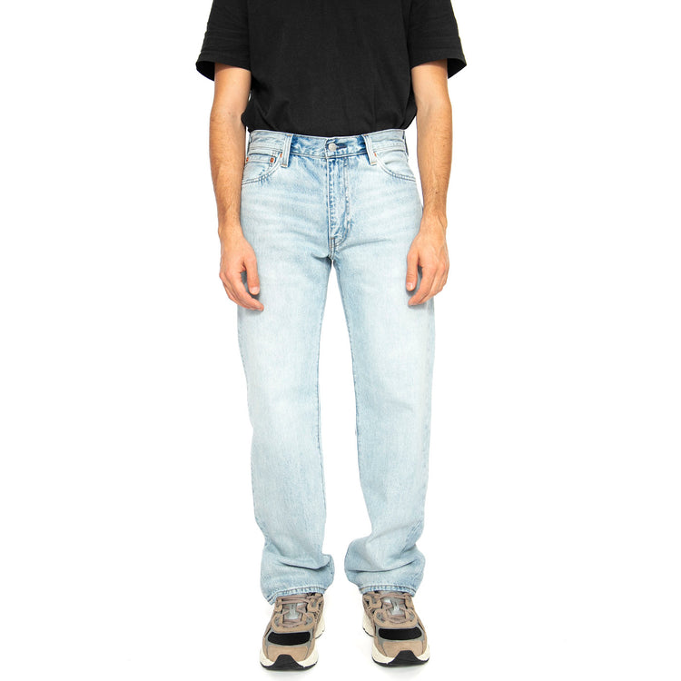 555 Relaxed Straight Baby Blu Essential - Pantaloni Denim Jeans Uomo Blu 000LO-0005 . LEVIS 
