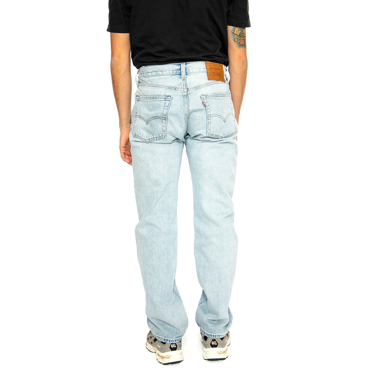 555 Relaxed Straight Baby Blu Essential - Pantaloni Denim Jeans Uomo Blu 000LO-0005 . LEVIS 