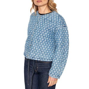 Rumer Quilted Liner Shirt Faye Geo Denim - Giacca Donna Blu 001FR-0004 . LEVIS 