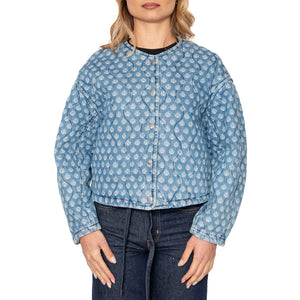 Rumer Quilted Liner Shirt Faye Geo Denim - Giacca Donna Blu 001FR-0004 . LEVIS 