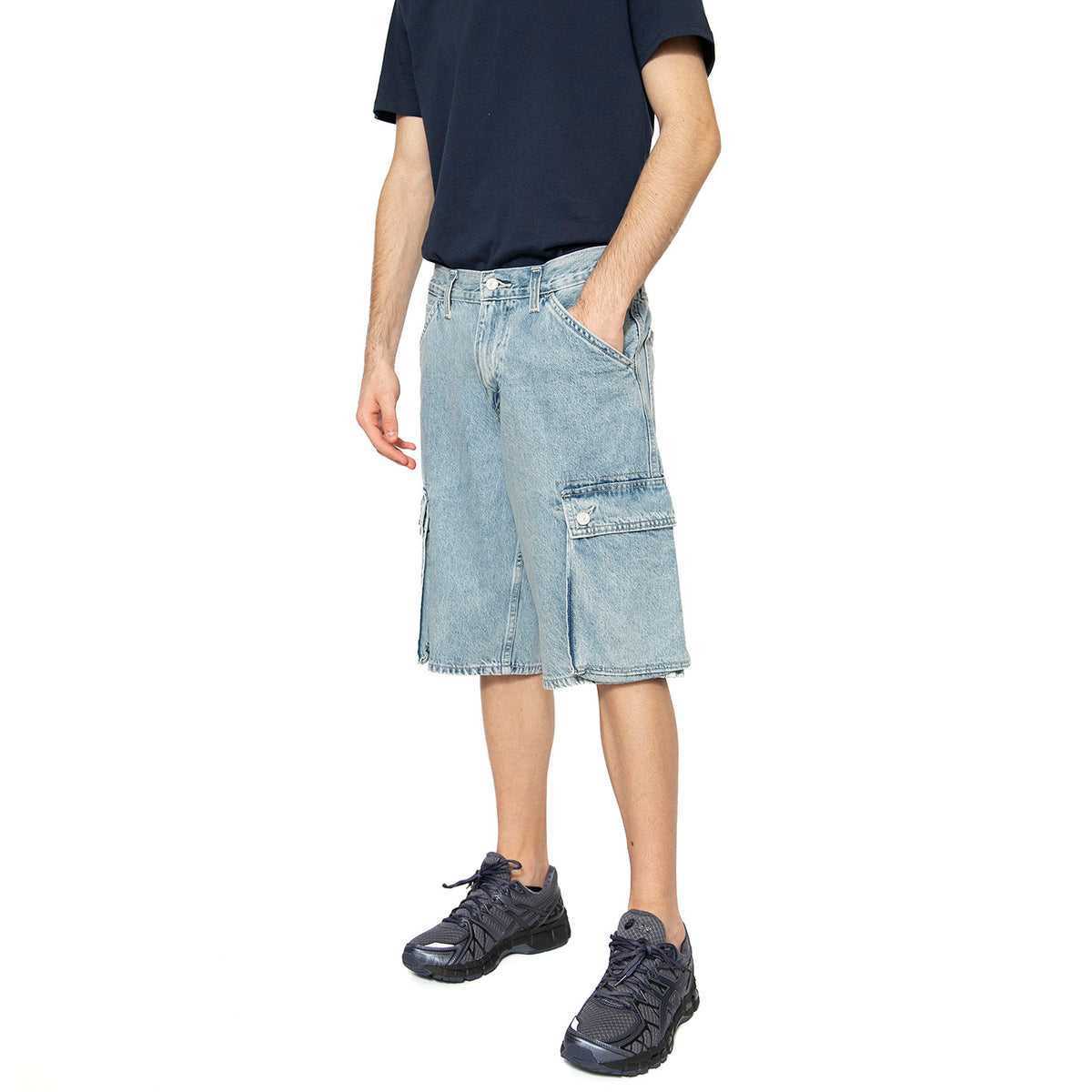 478 Baggy Cargo Shorts My Pocket Full Blue - Bermuda Uomo Blu 001GU-0004 . LEVIS 