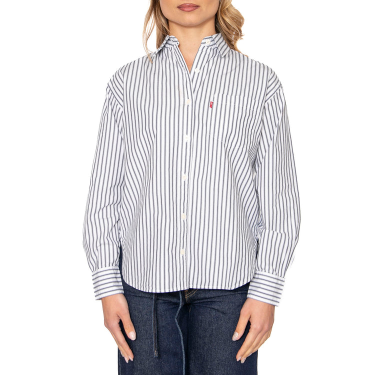 Harlie New BF Shirt Marinas Stripe Navy - Camicia Donna Blu 001HM-0005 . LEVIS 