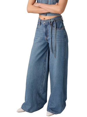 XL SUPERWIDE ABOUT LAST WEEK DENIM JEANS - Pantaloni Denim Donna Blu 001T3-0007 . LEVIS 