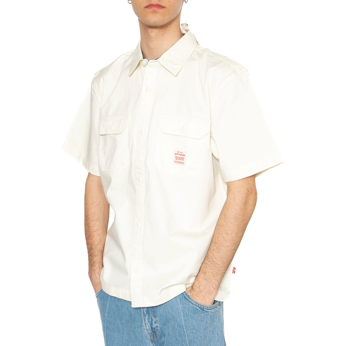 SS Dalton Worker WW Egret - Camicia Maniche Corte Uomo Bianca 001TA-0002 . LEVIS 