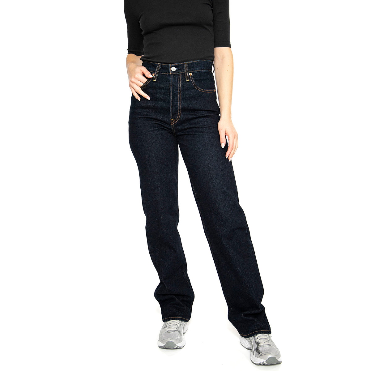 Ribcage Wide Leg H223 Dark Indigo Flat Finish - Pantaloni Denim Jeans Donna Blu 79078-0014 . LEVIS 