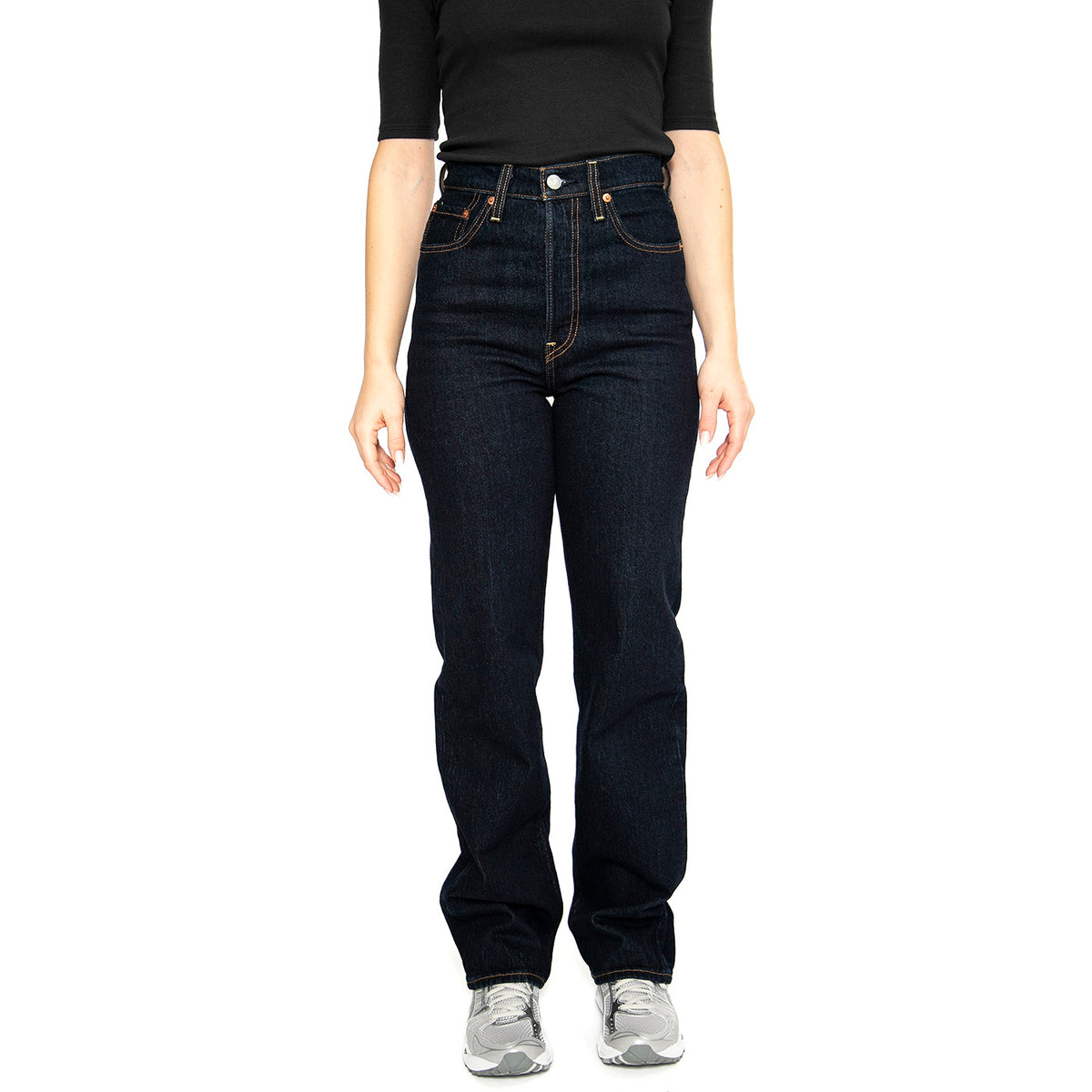 Ribcage Wide Leg H223 Dark Indigo Flat Finish - Pantaloni Denim Jeans Donna Blu 79078-0014 . LEVIS 