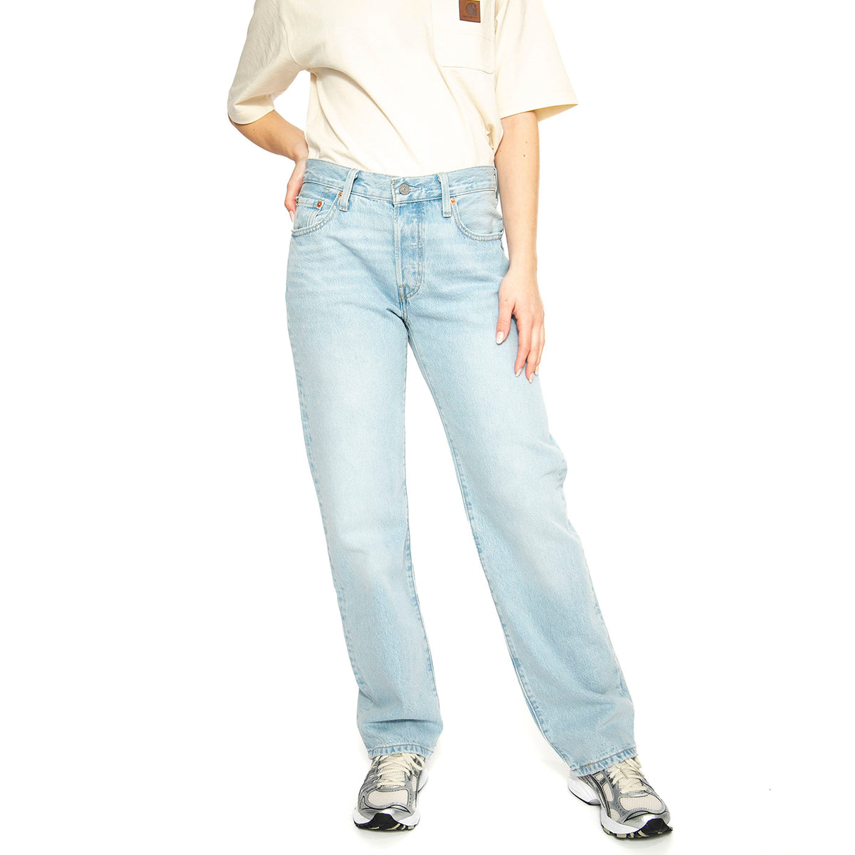 501 90's Light Indigo Worn In - Pantaloni Denim Jeans Donna Blu A1959-0011 . LEVIS 