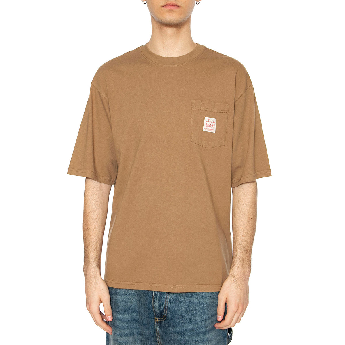 SS Workwear Tee Bracken - Maglietta Girocollo Uomo Marrone A5850-0013 . LEVIS 