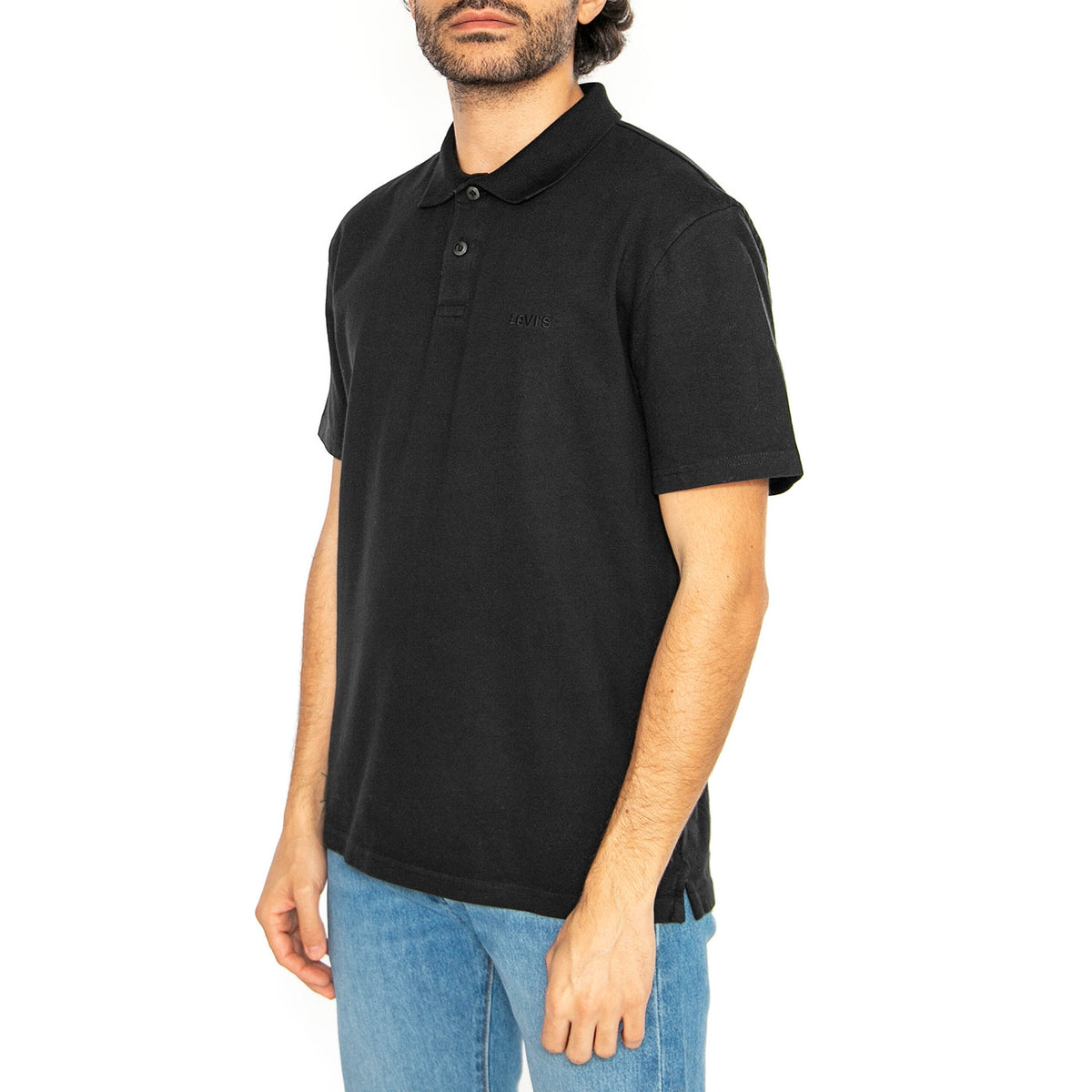 Authentic Polo Black Garment Dye - Polo Uomo Nera A6735-0011 . LEVIS 