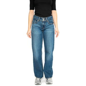 Superflow Loose Dark Indigo Worn In - Pantaloni Denim Jeans Donna Blu A7498-0002 . LEVIS 