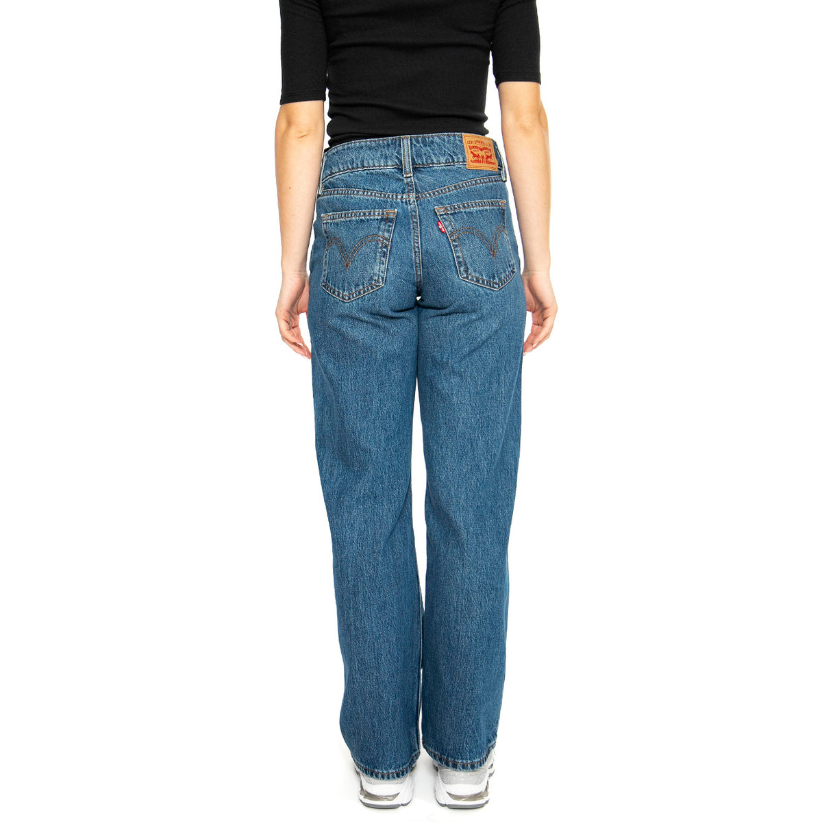 Superflow Loose Dark Indigo Worn In - Pantaloni Denim Jeans Donna Blu A7498-0002 . LEVIS 