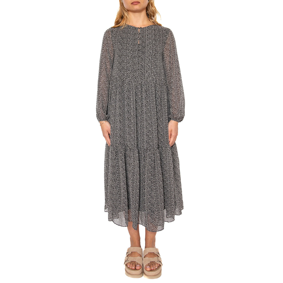 Cielo Georgette Dress Neutrals - Abito Donna Multicolore A9303-0000 . LEVIS 