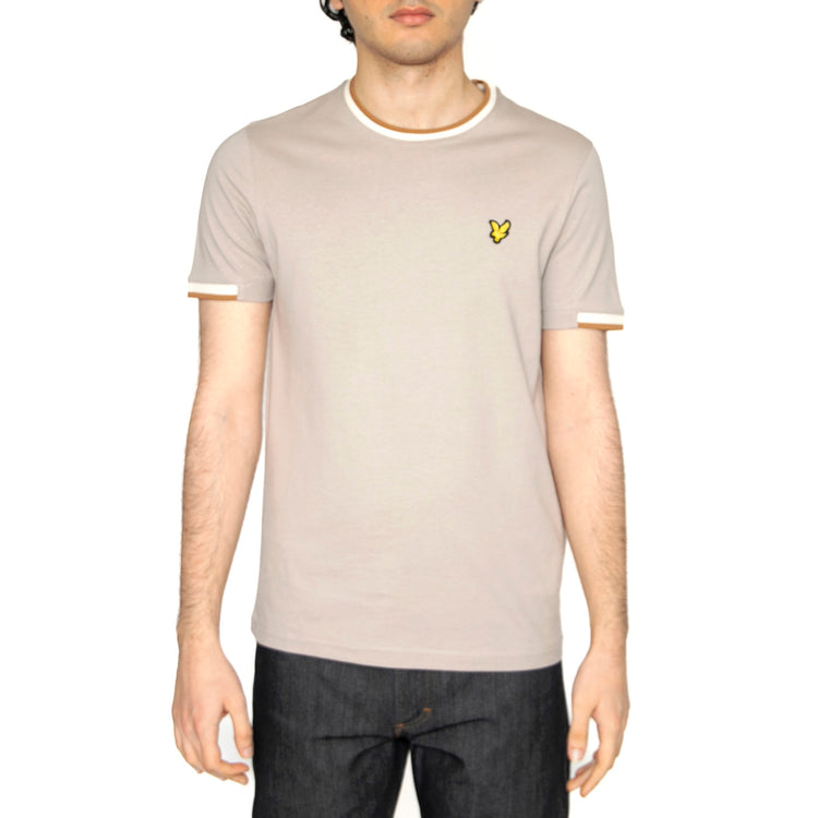 Half Tipped T-Shirt Pale Grey - Maglietta Girocollo Uomo Grigia TS2210V-X623 . LYLE & SCOTT 