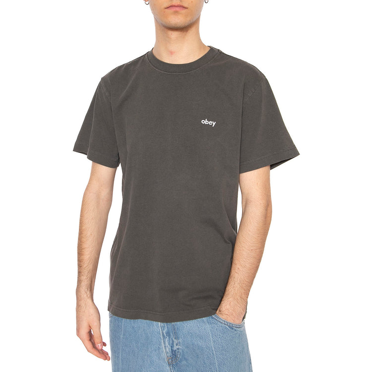 Lowercase Pigment Tee SS Digital Black - Maglietta Girocollo Uomo Nera 131080353-DIB . OBEY 
