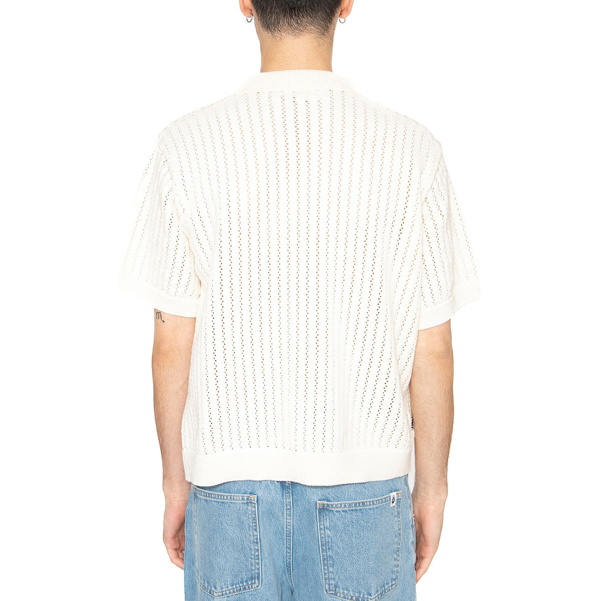 Dez Sweater Shirt Unblechaed - Camicia in Maglia Maniche Corte Uomo Beige 151000106-UBL . OBEY 