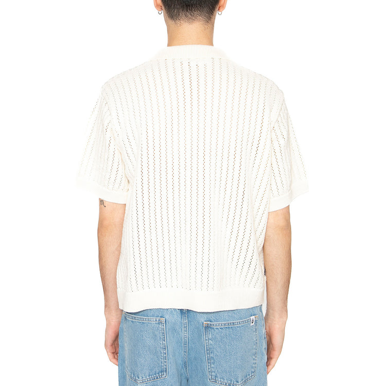 Dez Sweater Shirt Unblechaed - Camicia in Maglia Maniche Corte Uomo Beige 151000106-UBL . OBEY 