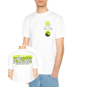 Obey Pledge Allegiance Tee White - Maglietta Girocollo Uomo Bianca 165264055-WHT . OBEY 
