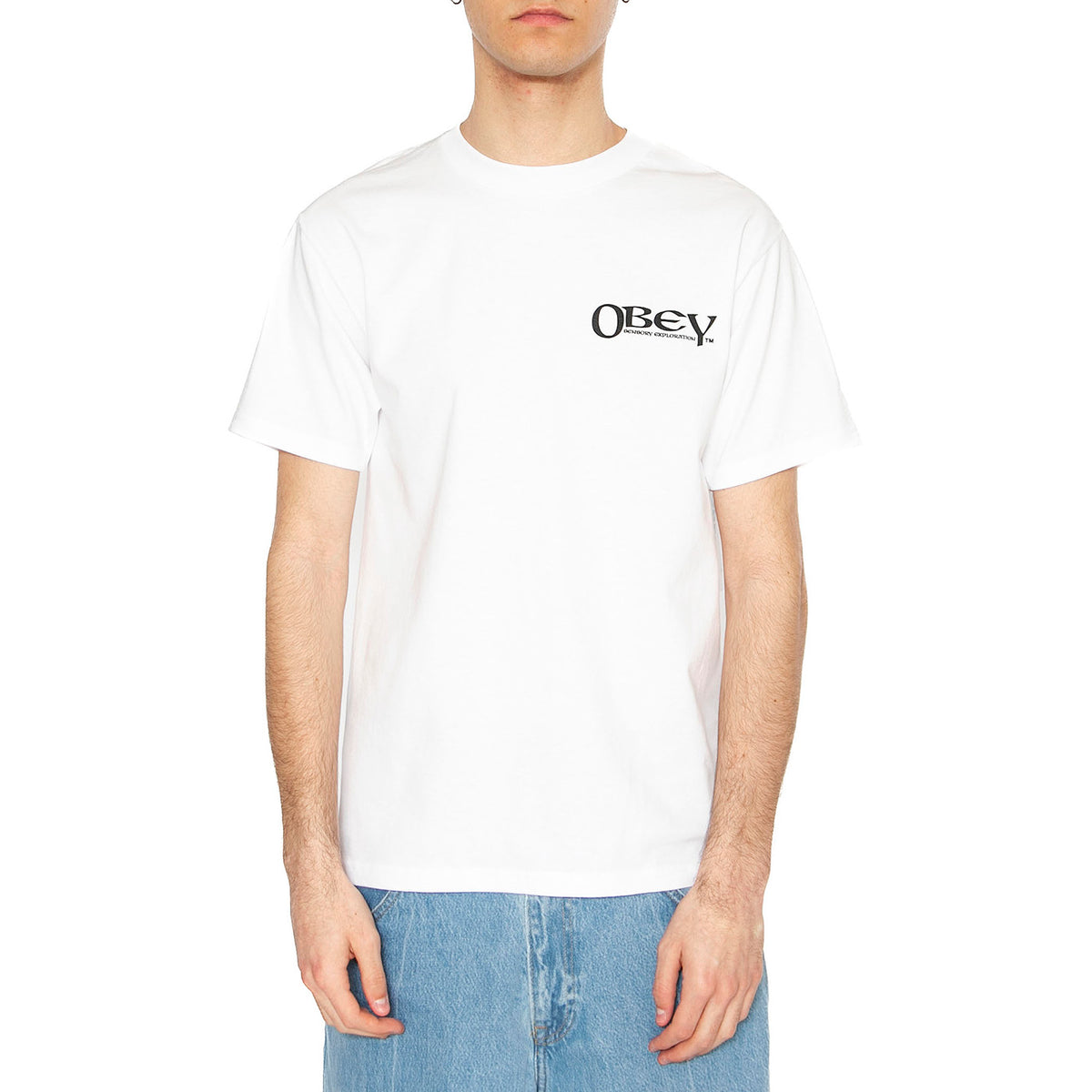 Obey Sensory Exploration Tee White - Maglietta Girocollo Uomo Bianca 165264084-WHT . OBEY 