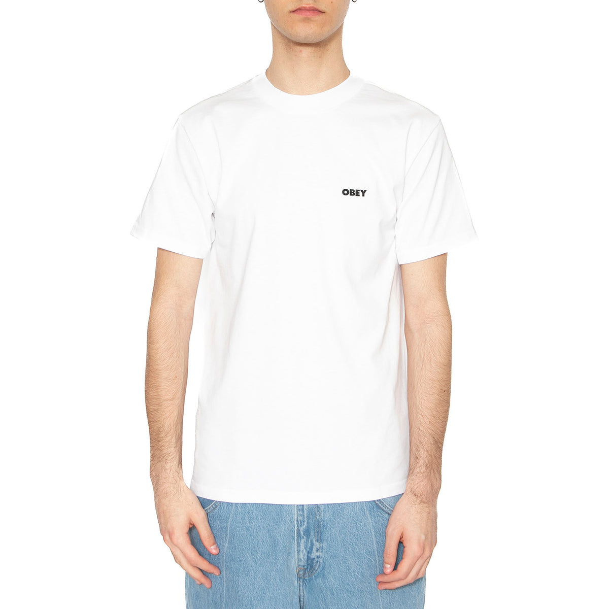 Obey Class Dropout Tee White - Maglietta Girocollo Uomo Bianca 165264092-WHT . OBEY 