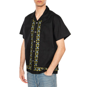 Ruben Woven SS Black Multi - Camicia Maniche Corte Uomo Nera 181210440-BKM . OBEY 