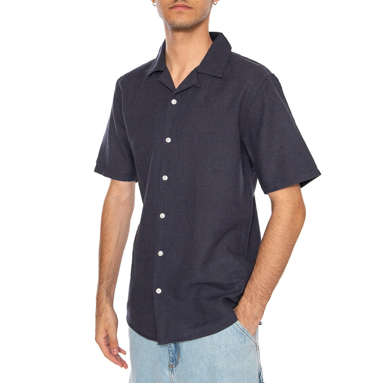Onscaiden Life Solid Resort Blue - Camicia Mancihe Corte Uomo Blu 22025116-BLUE . ONLY & SONS 