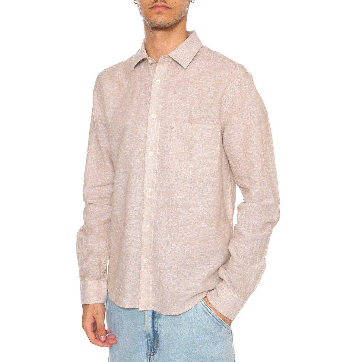 Onscaiden Life Reg Shirt Noos Beige - Camicia Uomo Beige 22031804 -BEG . ONLY & SONS 