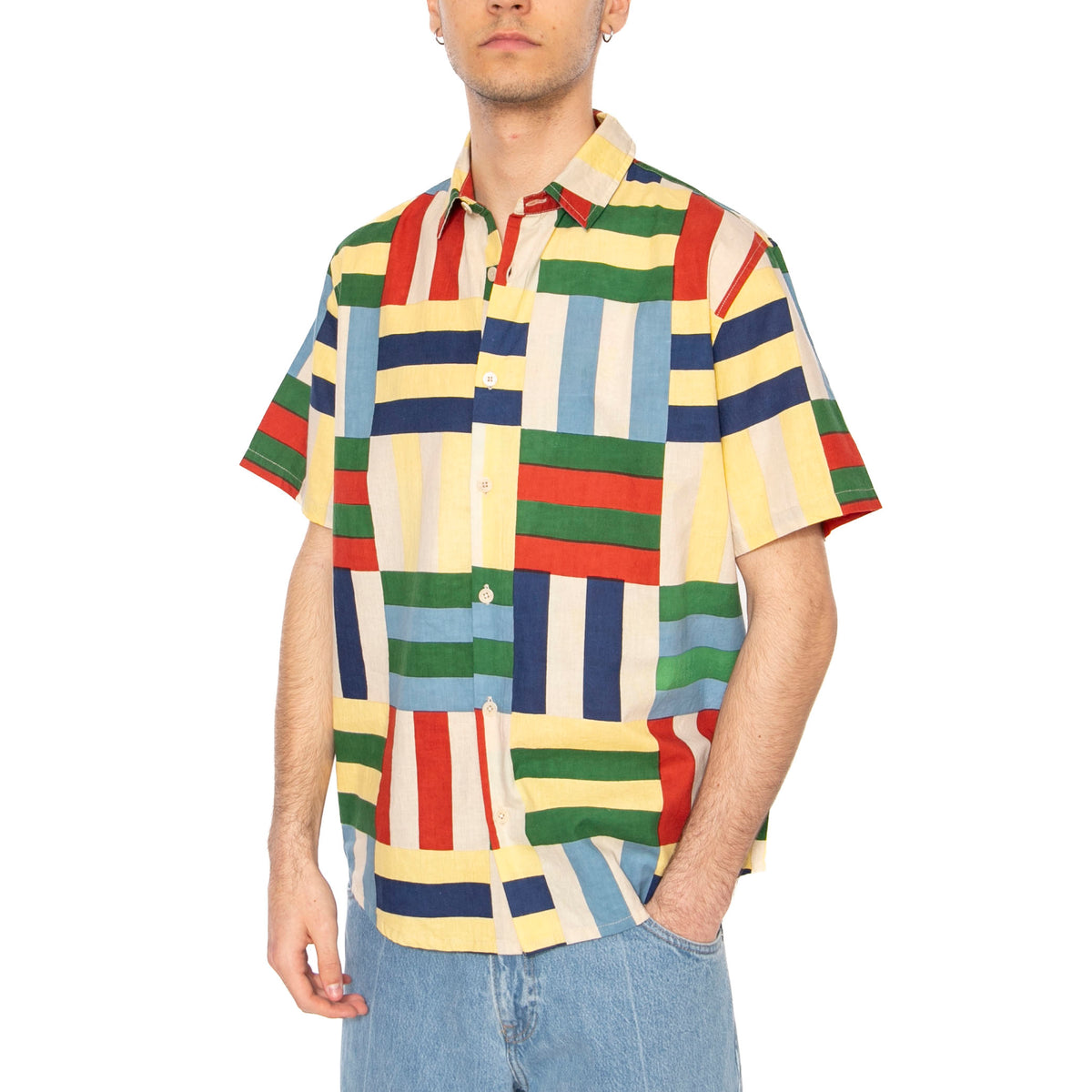 Field Tom Shirt Multicolor - Camicia Maniche Corte Uomo Multicolore MSH00196-MULTICOLOR . THINKING MU 
